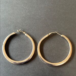 Large Sterling Silver Hoop Earrings